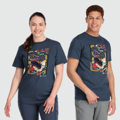 Outdoor UK Artist Series Graphic T-Shirt Naval Blue