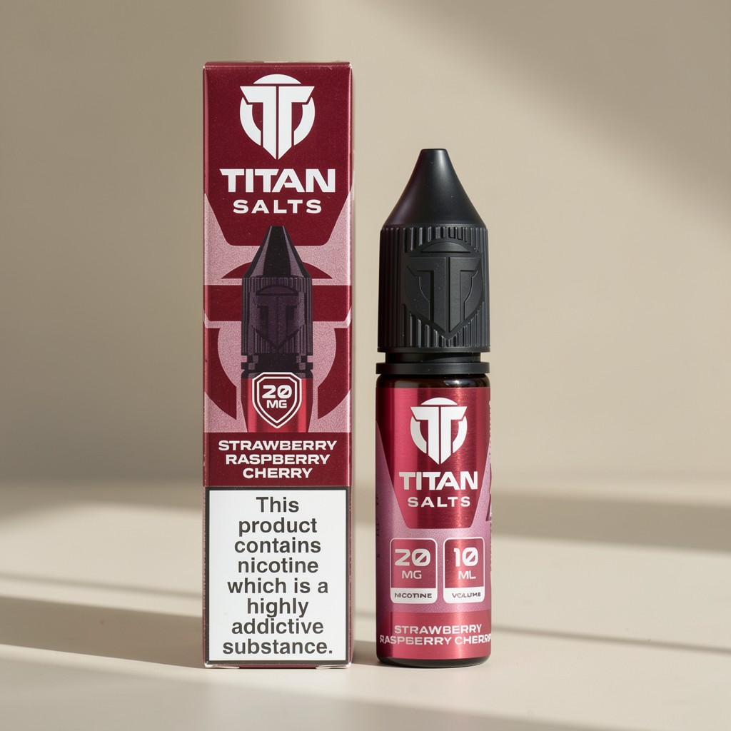 Gold Bar Titan Strawberry Raspberry Cherry Nic Salt E-Liquid